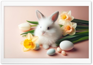 Cute Baby Bunny, Easter Ultra HD Wallpaper for 4K UHD Widescreen desktop, tablet & smartphone