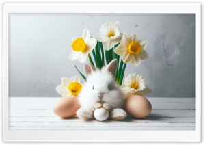 Cute Baby Bunny, Easter 2024 Ultra HD Wallpaper for 4K UHD Widescreen desktop, tablet & smartphone