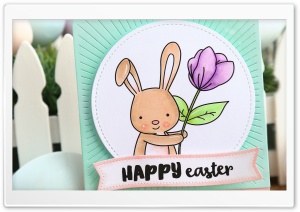 Cute Easter Bunny Card Ultra HD Wallpaper for 4K UHD Widescreen desktop, tablet & smartphone