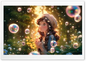 Cute Fantasy Girl Drawing Ultra HD Wallpaper for 4K UHD Widescreen desktop, tablet & smartphone
