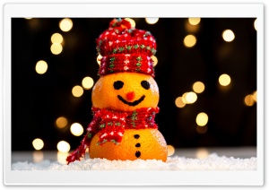 Cute Funny Snowman, Happy Christmas 2019 Ultra HD Wallpaper for 4K UHD Widescreen desktop, tablet & smartphone