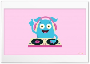 Cute Girly Monster DJ Ultra HD Wallpaper for 4K UHD Widescreen desktop, tablet & smartphone