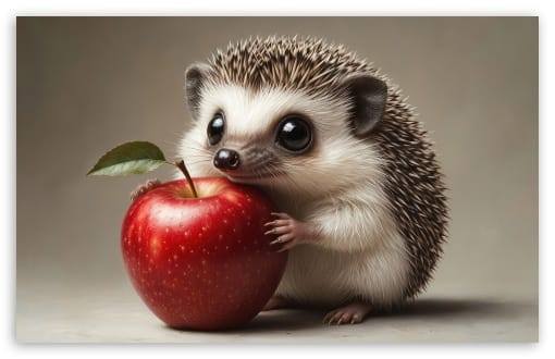 Cute Hedgehog UltraHD Wallpaper for UHD 16:9 ; HD 16:9 ; UltraWide 21:9 24:10 ; Widescreen 16:10 ; Tablet 1:1 ;