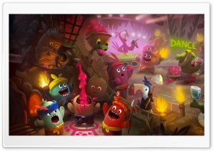 Cute Little Monsters Illustration Ultra HD Wallpaper for 4K UHD Widescreen desktop, tablet & smartphone