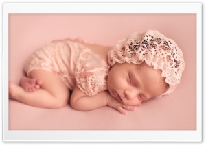 Cute Newborn Baby Girl Ultra HD Wallpaper for 4K UHD Widescreen desktop, tablet & smartphone
