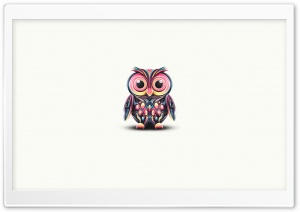 Cute Owl Illustration Ultra HD Wallpaper for 4K UHD Widescreen desktop, tablet & smartphone