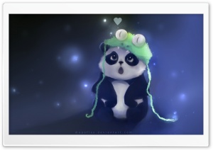 Cute Panda Painting Ultra HD Wallpaper for 4K UHD Widescreen desktop, tablet & smartphone