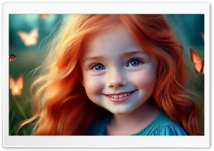 Cute Redhead Girl 4K UHD Wallpaper for Widescreen and UltraWide Desktop, UltraHD TV, Smartphone, Tablet
