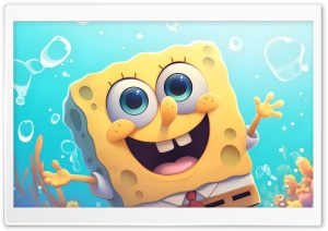 Cute Spongebob 4K UHD Wallpaper for Widescreen and UltraWide Desktop, UltraHD TV, Smartphone, Tablet