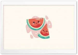 Cute Watermelon Slices Kawaii Ultra HD Wallpaper for 4K UHD Widescreen desktop, tablet & smartphone