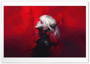 Cyber-Demon Girl Art 4K UHD Wallpaper for Widescreen and UltraWide Desktop, UltraHD TV, Smartphone, Tablet
