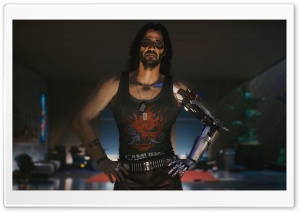 Cyberpunk 2077 Keanu Reeves in Game Ultra HD Wallpaper for 4K UHD Widescreen desktop, tablet & smartphone