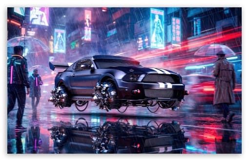 Cyberpunk Flying Car UltraHD Wallpaper for UHD 16:9 ; HD 16:9 ; UltraWide 21:9 24:10 32:9 32:10 ; Widescreen 16:10 ; Fullscreen 3:2 ; Tablet 1:1 ; Dual 16:10 16:9 ;