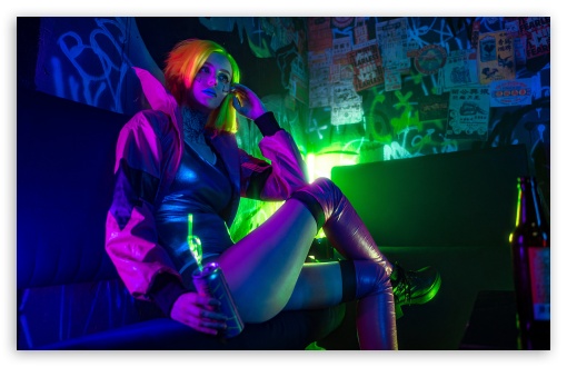 Cyberpunk Girl Cosplay Ultra HD Desktop Background Wallpaper for 4K UHD TV  : Widescreen & UltraWide Desktop & Laptop : Tablet : Smartphone