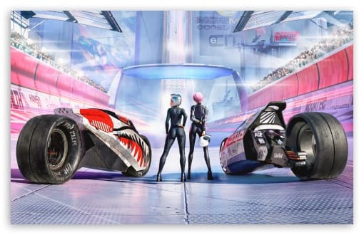 Cyberpunk Motorcycle Arena UltraHD Wallpaper for UHD 16:9 ; HD 16:9 ; UltraWide 21:9 24:10 32:9 32:10 ; Widescreen 16:10 ; Dual 16:10 16:9 ;