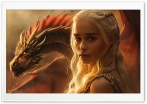 Daenerys Mother Of Dragons Ultra HD Wallpaper for 4K UHD Widescreen Desktop, Lockscreen, Screensaver, TV, Tablet, Smartphone