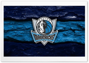 Dallas Mavericks Wooden Logo 4K UHD Wallpaper for Widescreen and UltraWide Desktop, UltraHD TV, Smartphone, Tablet