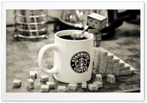 Danbo Starbucks Coffee Ultra HD Wallpaper for 4K UHD Widescreen desktop, tablet & smartphone