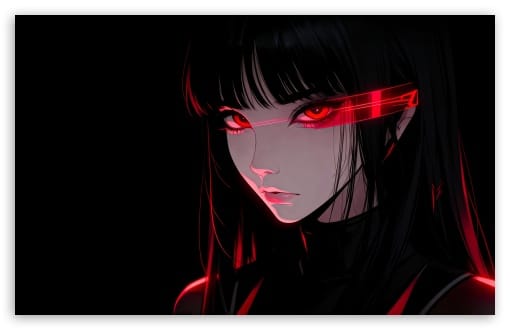Dark Aesthetic Cat Eye Makeup Girl Portrait Illustration UltraHD Wallpaper for UHD 16:9 ; HD 16:9 ; UltraWide 21:9 24:10 32:9 32:10 ; Widescreen 16:10 ; Tablet 1:1 ; Mobile 9:16 9:19.5 9:20 ; Dual 16:10 16:9 ;