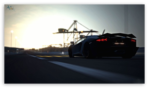 dark aventador UltraHD Wallpaper for HD 16:9 ;