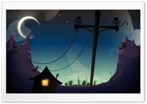 Dark Cartoon Art Ultra HD Wallpaper for 4K UHD Widescreen desktop, tablet & smartphone
