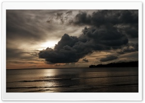 Dark Clouds - Beach Ultra HD Wallpaper for 4K UHD Widescreen desktop, tablet & smartphone