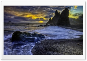 Dark Clouds Over Ocean HDR Ultra HD Wallpaper for 4K UHD Widescreen desktop, tablet & smartphone