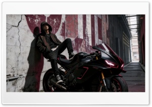 Dark Rider Portrait Motorcycle 4K UHD Wallpaper for Widescreen and UltraWide Desktop, UltraHD TV, Smartphone, Tablet