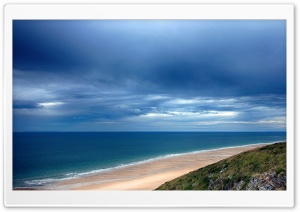 Dark Sky Over A Blue Sea Ultra HD Wallpaper for 4K UHD Widescreen desktop, tablet & smartphone