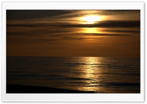 Dark Sunset Beach Ultra HD Wallpaper for 4K UHD Widescreen desktop, tablet & smartphone