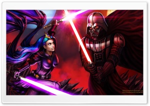 Darth Vader and Jedi Queen Ultra HD Wallpaper for 4K UHD Widescreen desktop, tablet & smartphone