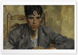 David At The Table Painting By Augustus John Ultra HD Wallpaper for 4K UHD Widescreen desktop, tablet & smartphone