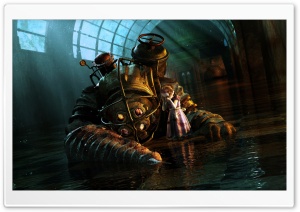 Dead Big Daddy & Crying Little Sister Ultra HD Wallpaper for 4K UHD Widescreen desktop, tablet & smartphone