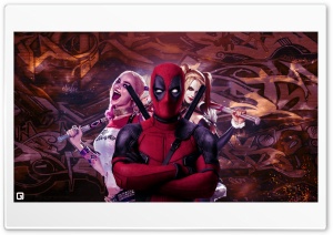 Deadpool and Harley Quinn Ultra HD Wallpaper for 4K UHD Widescreen desktop, tablet & smartphone