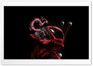 Deadpool Venom Illustration Artwork Comics Ultra HD Wallpaper for 4K UHD Widescreen desktop, tablet & smartphone