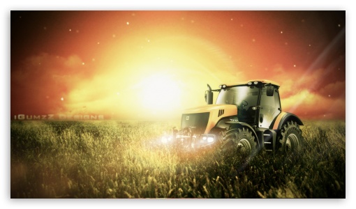 Declans Dads Tractor UltraHD Wallpaper for HD 16:9 ;