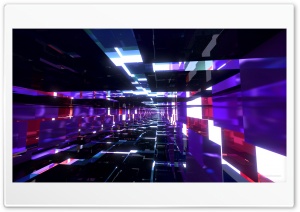 Deep Purple Mirrored Tunnel Ultra HD Wallpaper for 4K UHD Widescreen desktop, tablet & smartphone