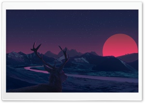 Deer Illustration Ultra HD Wallpaper for 4K UHD Widescreen desktop, tablet & smartphone