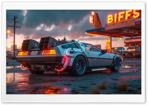 DeLorean Time Machine Ultra HD Wallpaper for 4K UHD Widescreen Desktop, Lockscreen, Screensaver, TV, Tablet, Smartphone