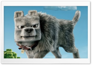 Dennis the Dog, Minecraft 2025 Movie 4K UHD Wallpaper for Widescreen and UltraWide Desktop, UltraHD TV, Smartphone, Tablet