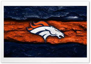 Denver Broncos Wooden Logo 4K UHD Wallpaper for Widescreen and UltraWide Desktop, UltraHD TV, Smartphone, Tablet