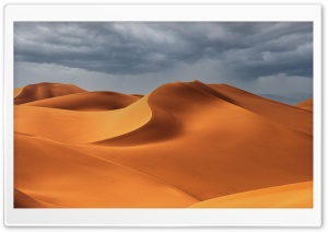 Desert, Dunes, Sandy, Vast, Golden, Endless, Cloudy 4K UHD Wallpaper for Widescreen and UltraWide Desktop, UltraHD TV, Laptop, Tablet, Smartphone