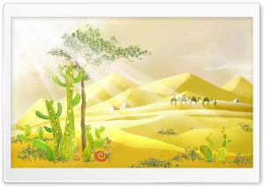 Desert Illustration Ultra HD Wallpaper for 4K UHD Widescreen desktop, tablet & smartphone