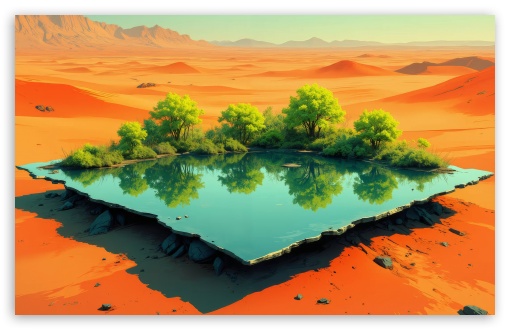 Desert Oasis Artwork UltraHD Wallpaper for UHD 16:9 ; HD 16:9 ; UltraWide 21:9 24:10 32:10 ; Widescreen 16:10 5:3 ; Fullscreen 4:3 5:4 3:2 ; Tablet 1:1 ; Mobile 9:19.5 9:20 9:21 10:16 2:3 3:5 3:4 ; Dual 16:10 5:3 4:3 5:4 3:2 ;