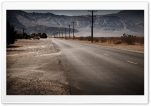 Desert Road And Mountains Ultra HD Wallpaper for 4K UHD Widescreen desktop, tablet & smartphone