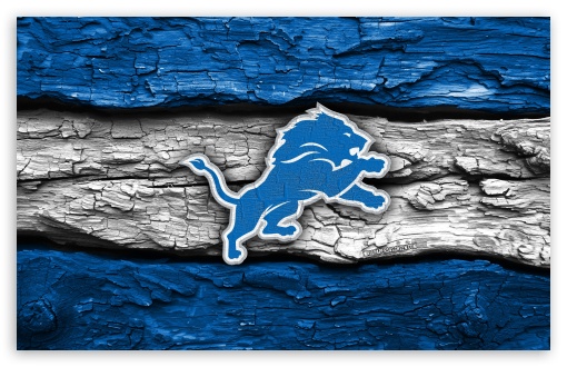 Detroit Lions Wooden Logo UltraHD Wallpaper for Widescreen 16:10 ;