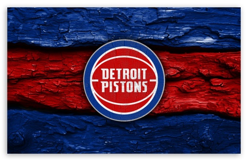 Detroit Pistons Wooden Logo UltraHD Wallpaper for Widescreen 16:10 ;
