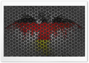 Deutsche Flagge Hexagon 4K UHD Wallpaper for Widescreen and UltraWide Desktop, UltraHD TV, Smartphone, Tablet