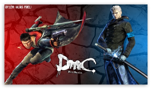 Download wallpaper the city, Dante, Dante, DmC, Devil May Cry 5