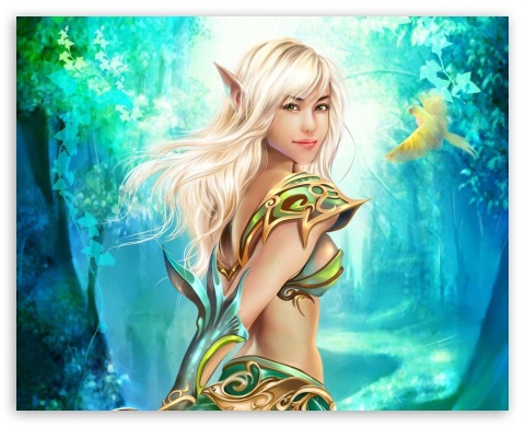 devushka elf dospehi UltraHD Wallpaper for Fullscreen 5:4 ;